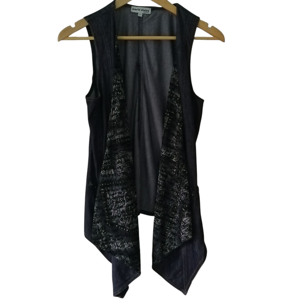 Nicole Miller Black Sleeveless Top